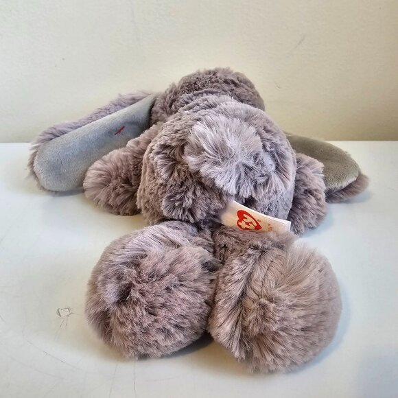 Ty Attic Treasures Puffin Bunny Rabbit Plush Stuffed Animal Gray w/ Tags 2017 8" - Picture 6 of 7